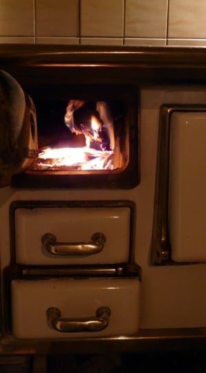 beige and brass wood burner chamber thumbnail