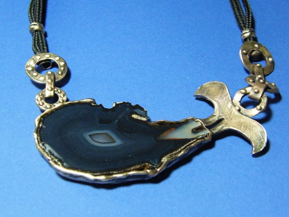 black and gray whale necklace preview
