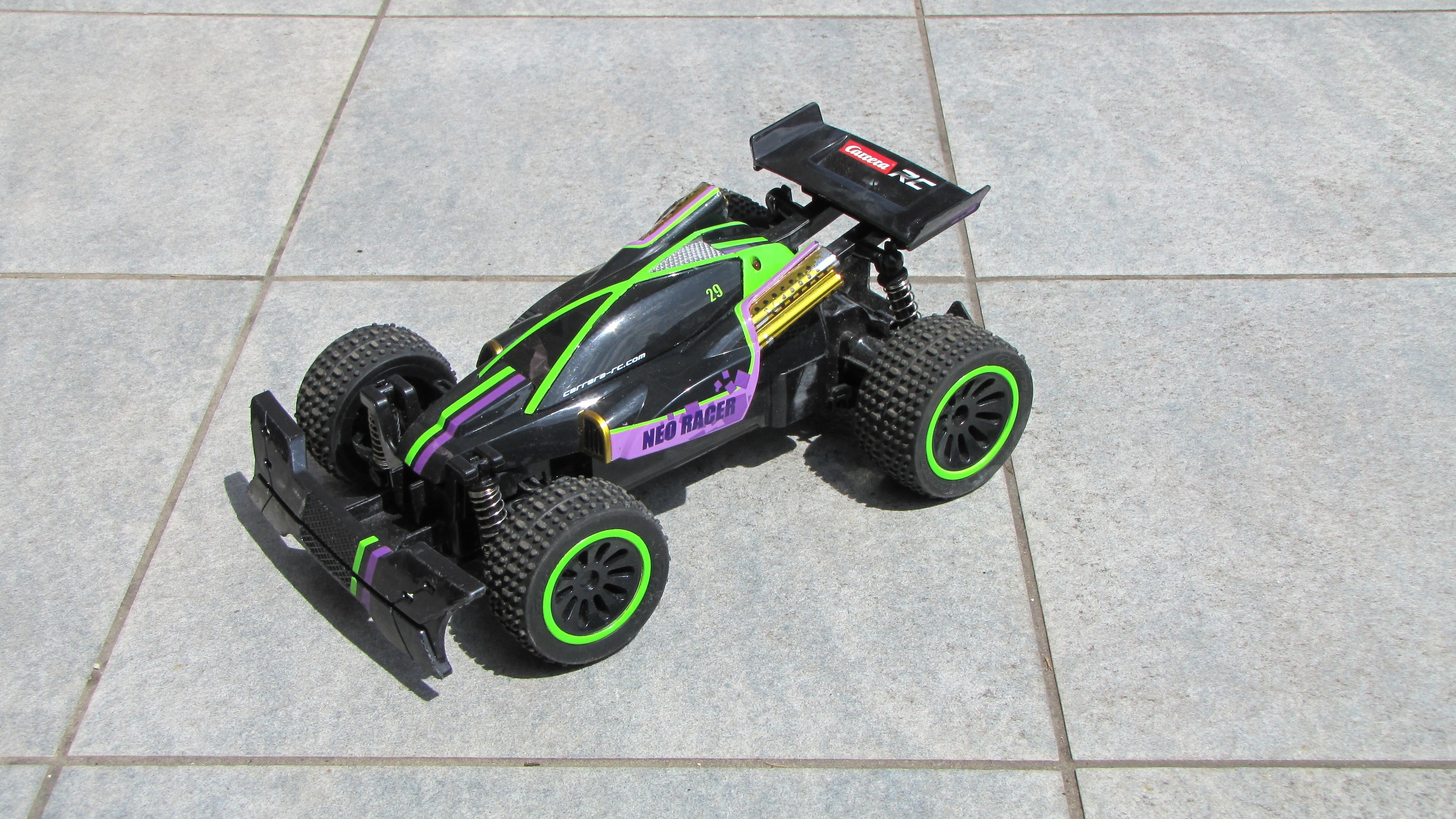 black and green toy race car