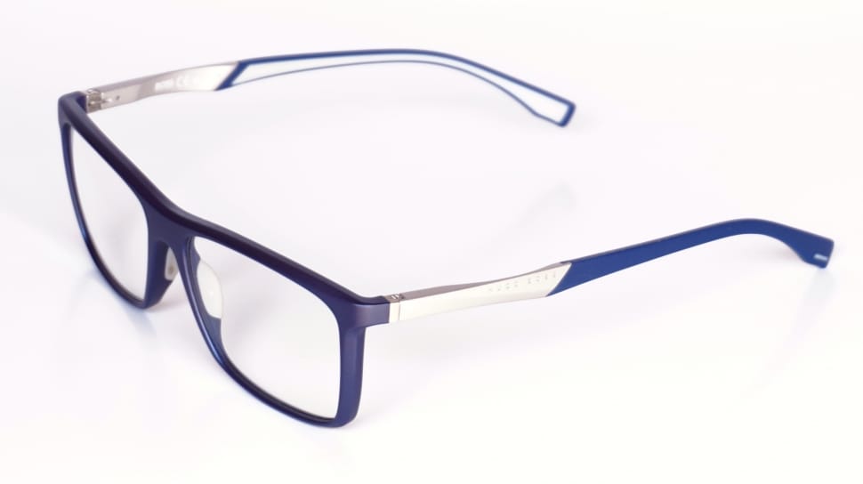 blue and white frame eyeglasses preview