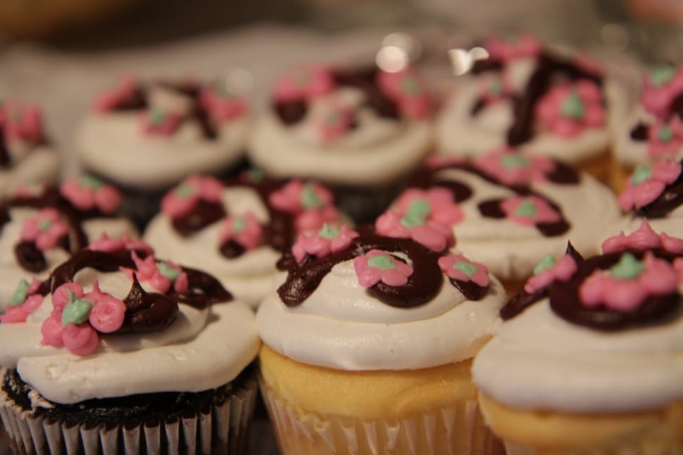 assorted cupcakes with toppings preview