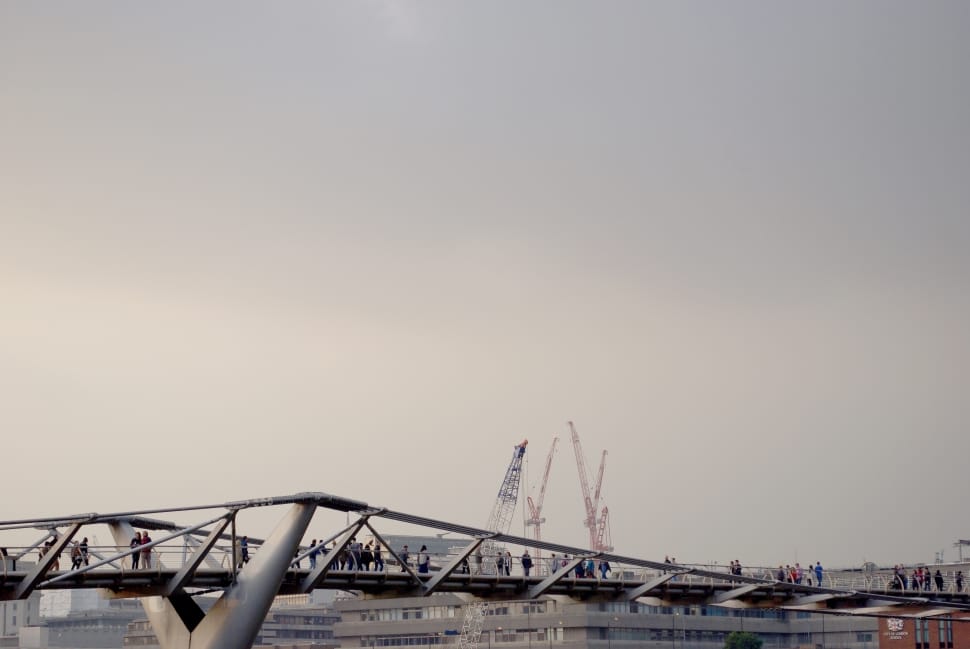 photo of white steel frame bridge preview