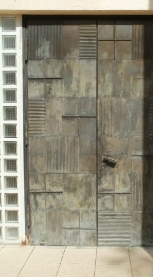 gray metal door panel thumbnail