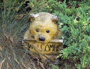 brown welcome bear statue thumbnail