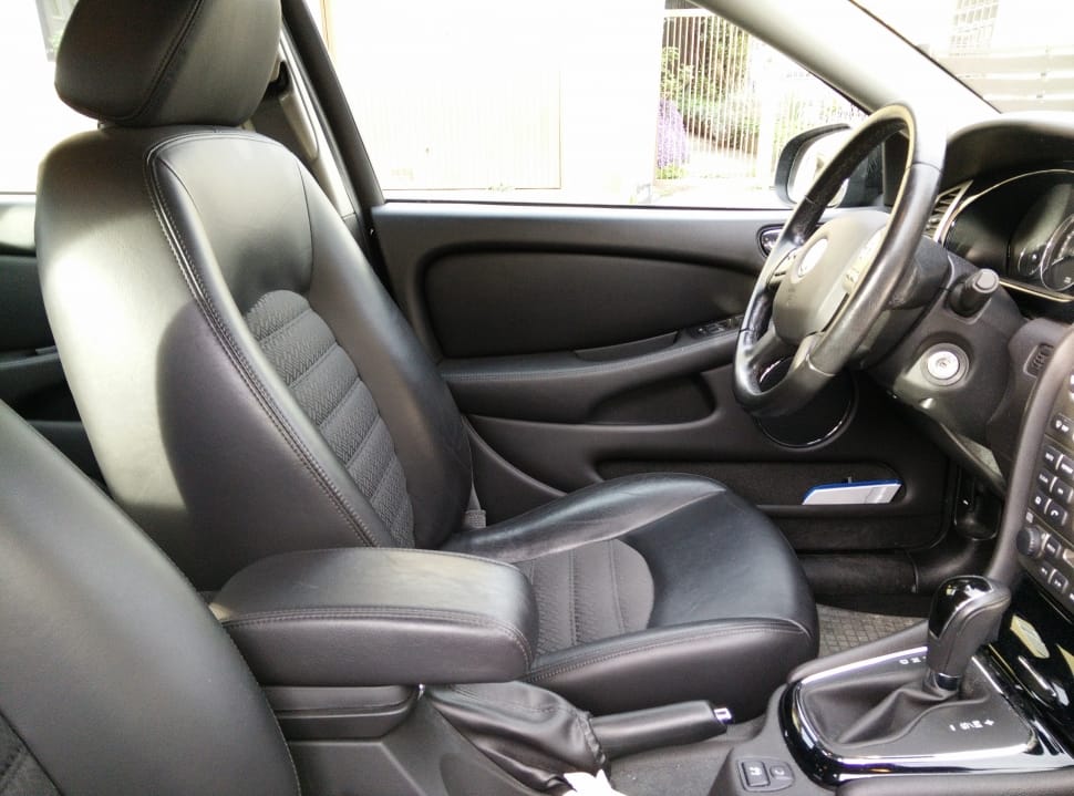 black leather car seat preview