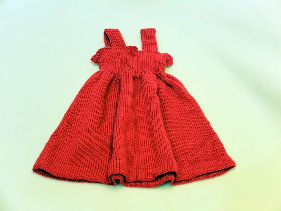 toddler's red corduroy sleeveless dress preview