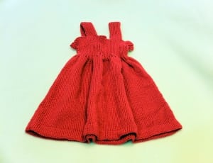toddler's red corduroy sleeveless dress thumbnail