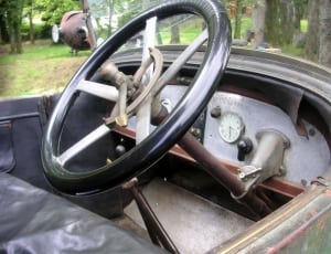 black and gray steering wheel thumbnail