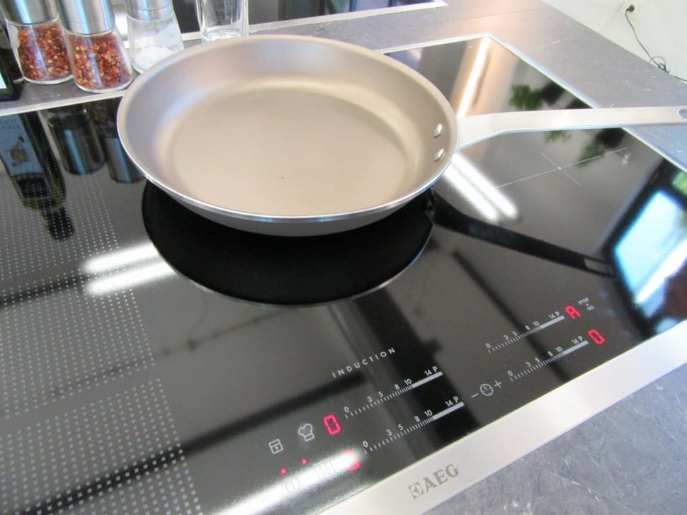 gray metal frying pan preview