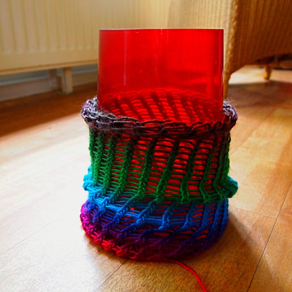 red green and blue knit holder preview