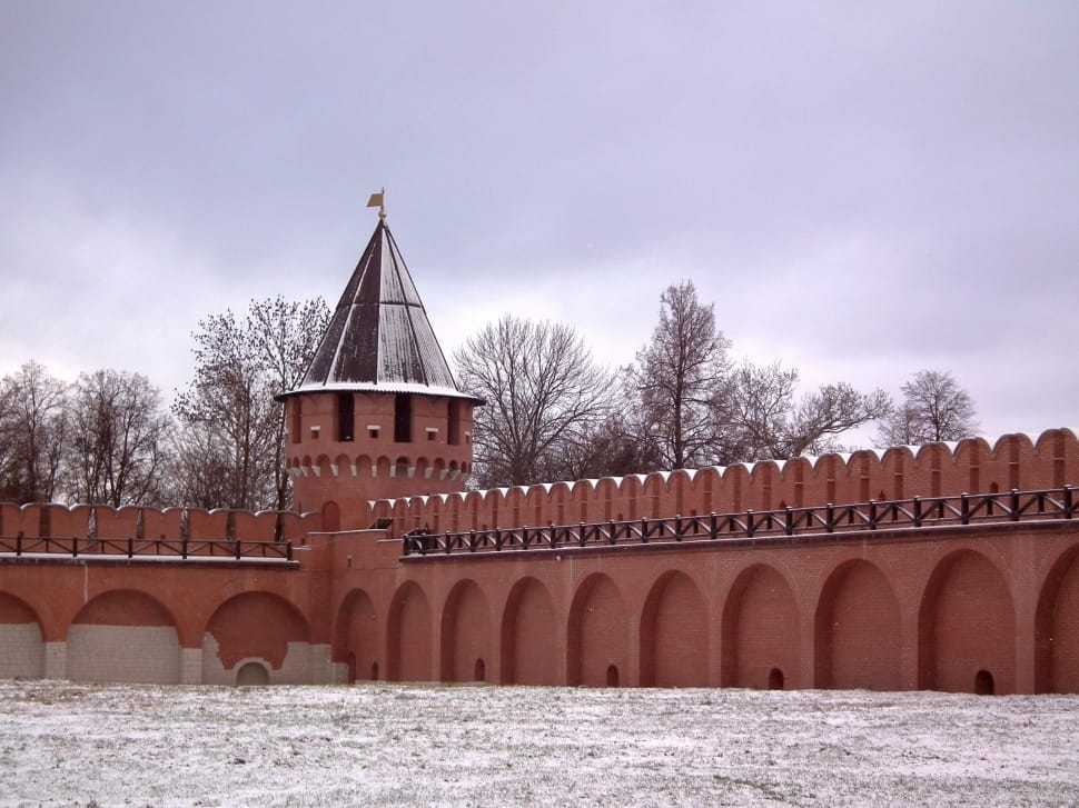 Fortress, Tower, Fence, Wall, Brick, Day, architecture, winter preview
