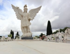 white stone angel statue thumbnail