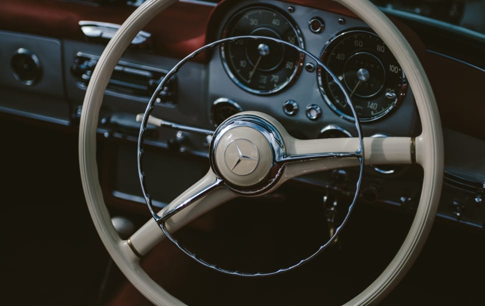 beige mercedes benz steering wheel preview