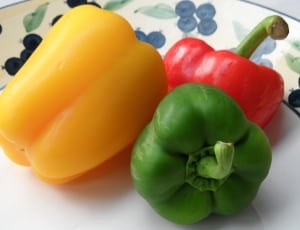 yellow red and green bell peppers thumbnail