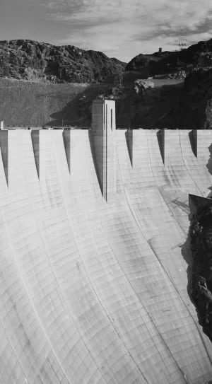 grayscale photo of dam thumbnail