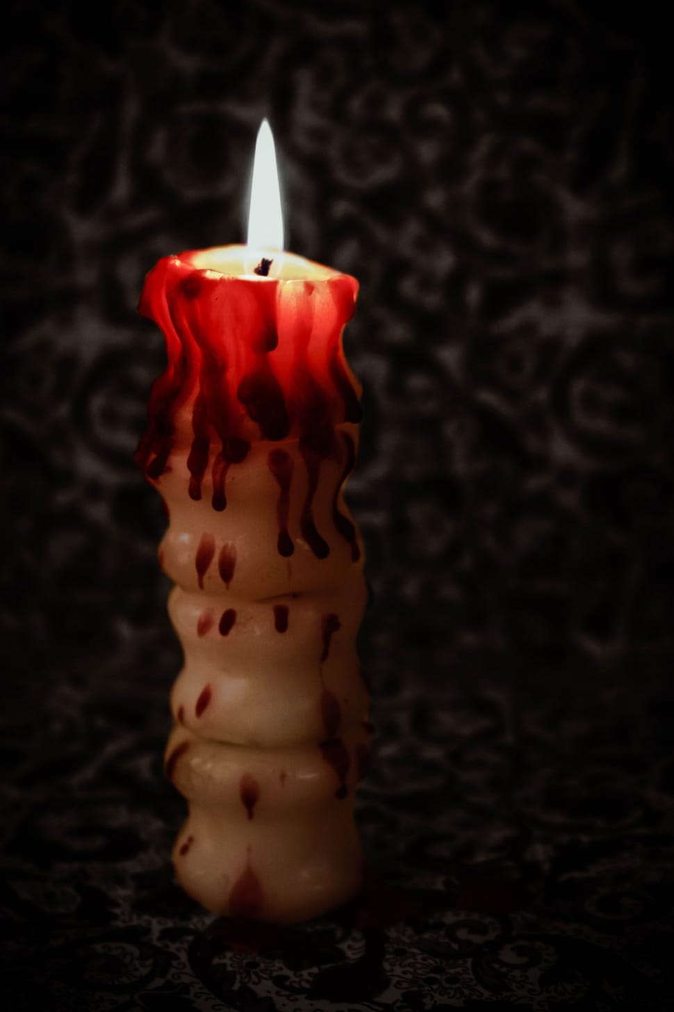 white and red candle preview