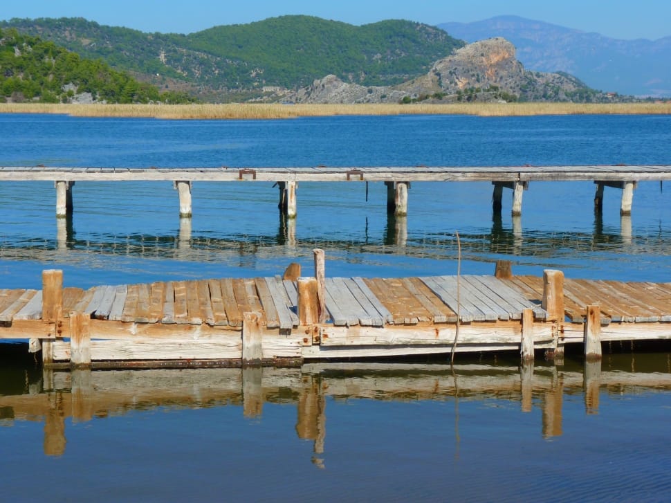 brown wooden dock preview