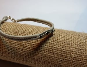 gray leather bracelet thumbnail