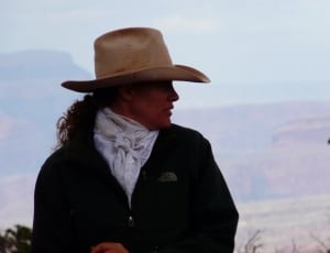 women's brown cowboy hat thumbnail