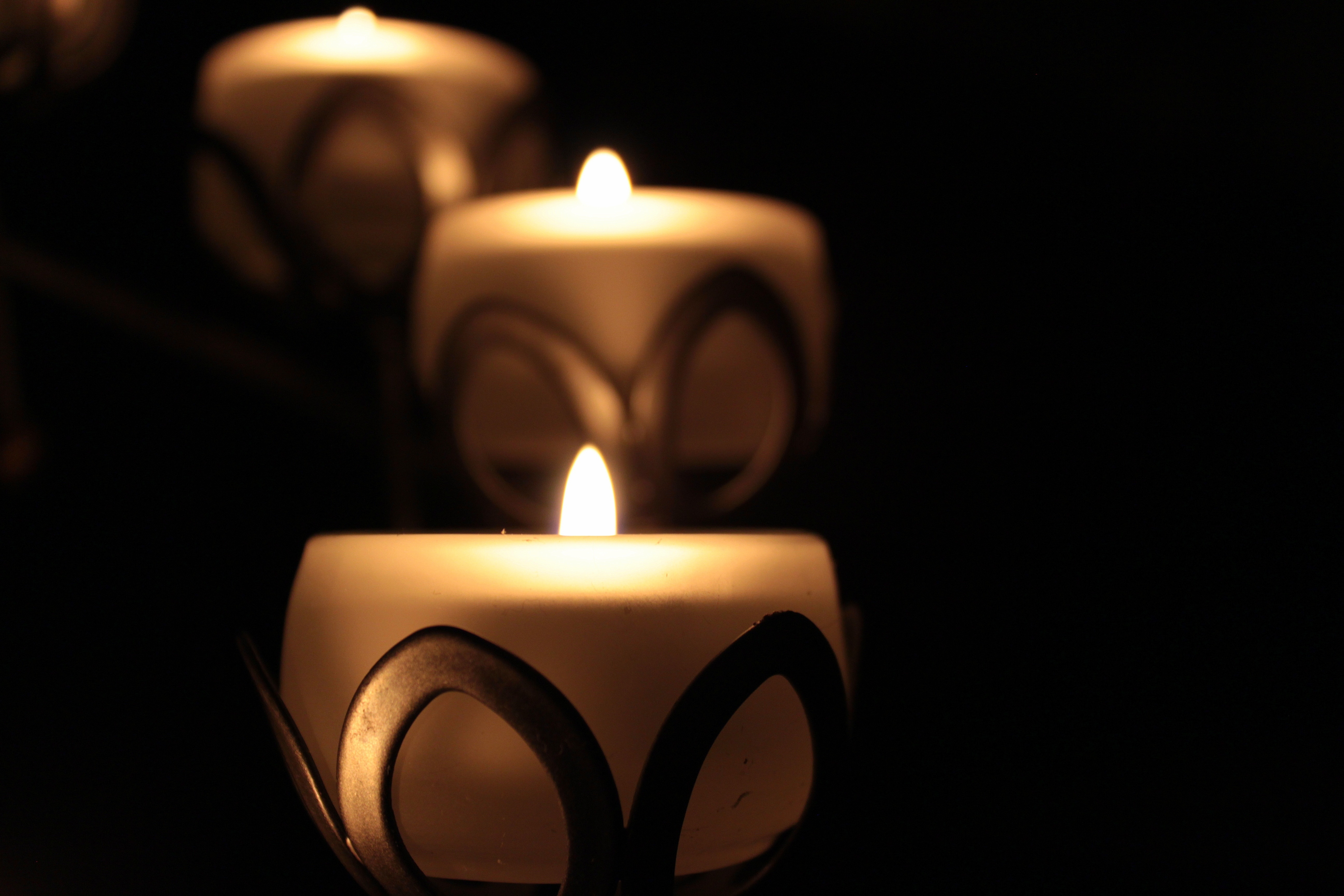 3 votive candles