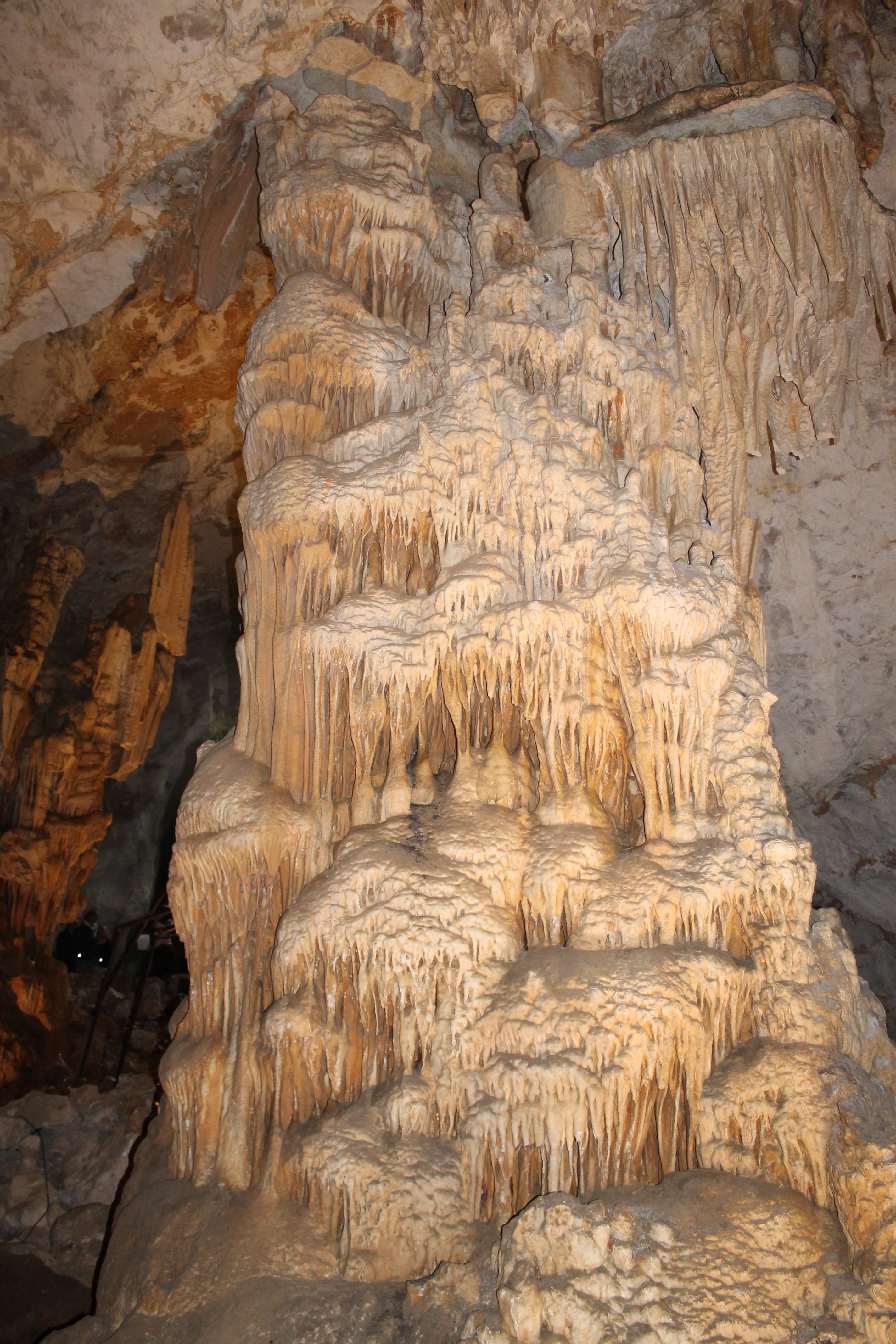 beige cave rock formation