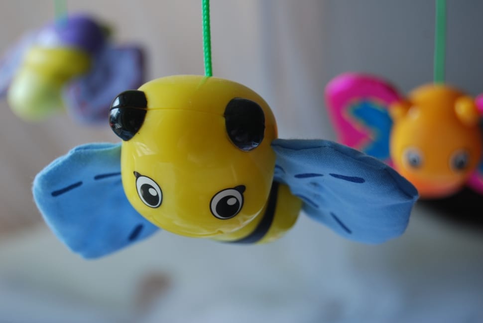 Yellow And Blue Bee Musical Crib Mobile Free Image Peakpx