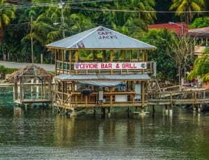 beige and brown wooden ceviche bar and grill gazebo thumbnail