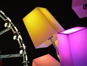 yellow and purple table lamps thumbnail