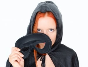 women's black hoodie and mask thumbnail