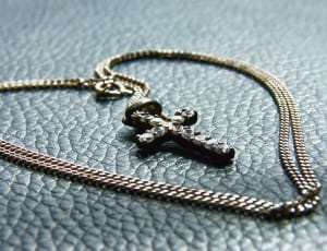 women's silver necklace with cross necklace pendant thumbnail