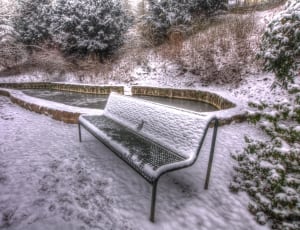 white and brown bench thumbnail