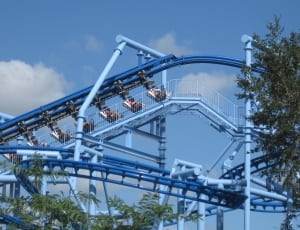 blue and white roller coaster thumbnail