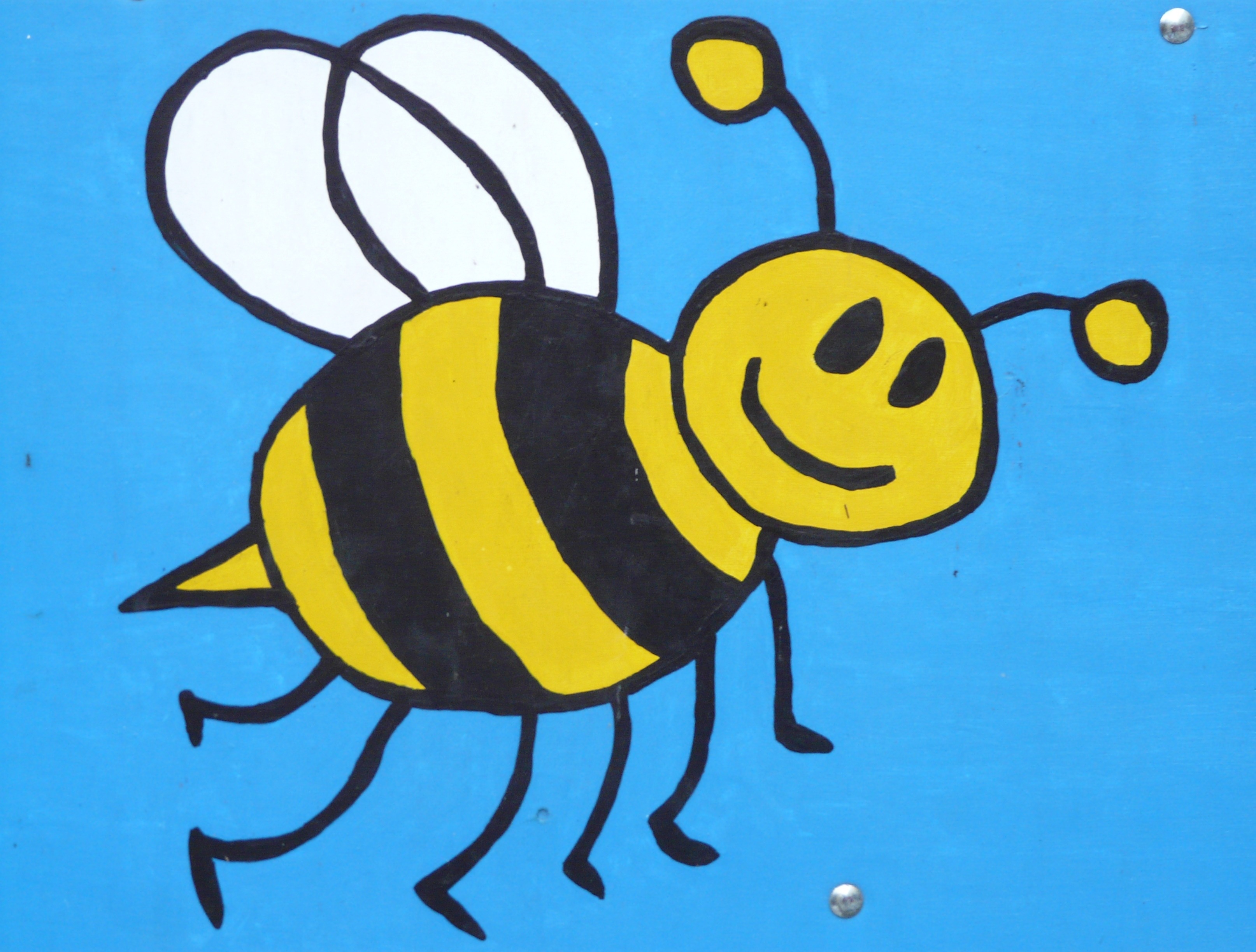 cartoon bumble bee painting
