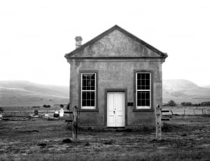 grey scale photo of house thumbnail
