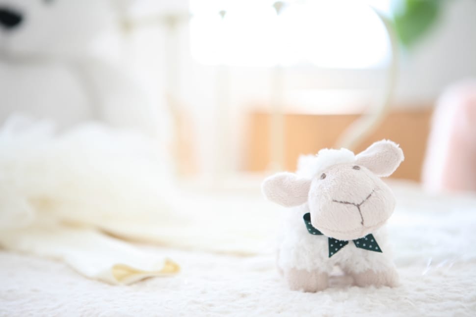 white sheep plush toy preview