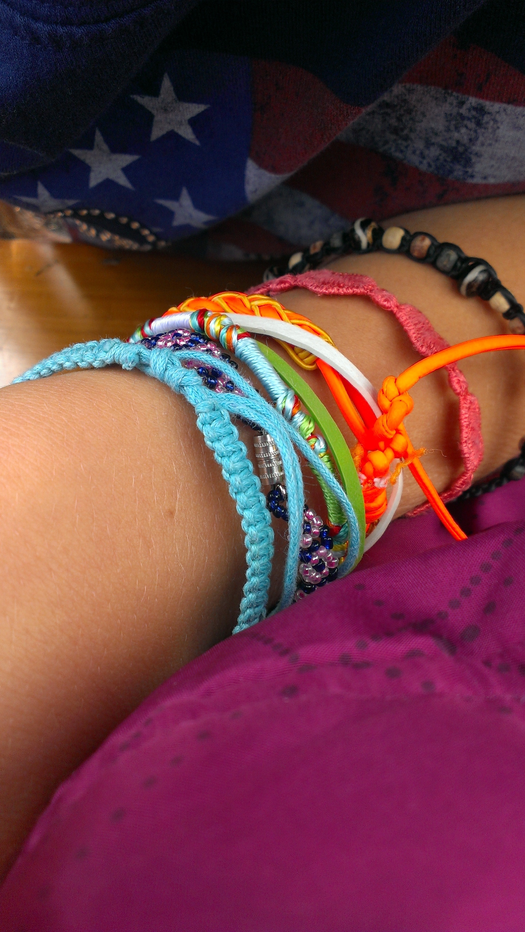 assorted braided friendship bracelets
