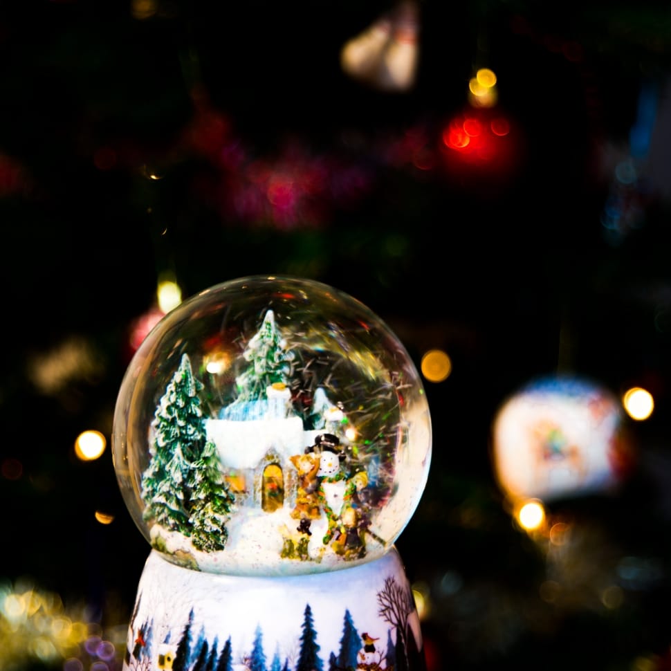 selective photography of snow globe preview