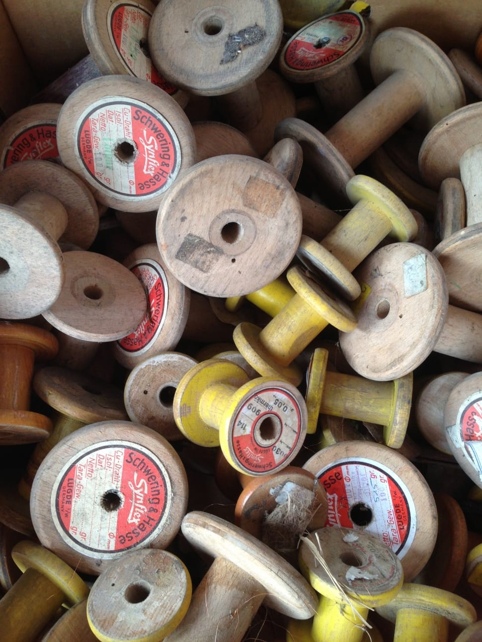 brown wooden spool lot preview