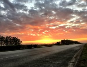 sunset and road photography thumbnail