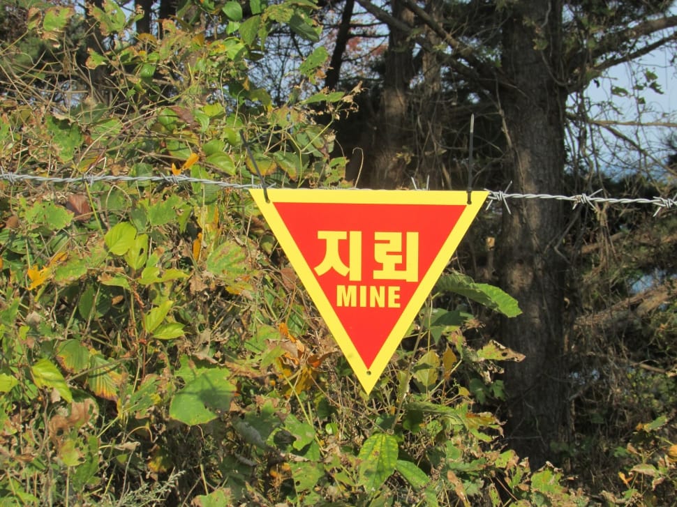 yellow and red mine signage preview
