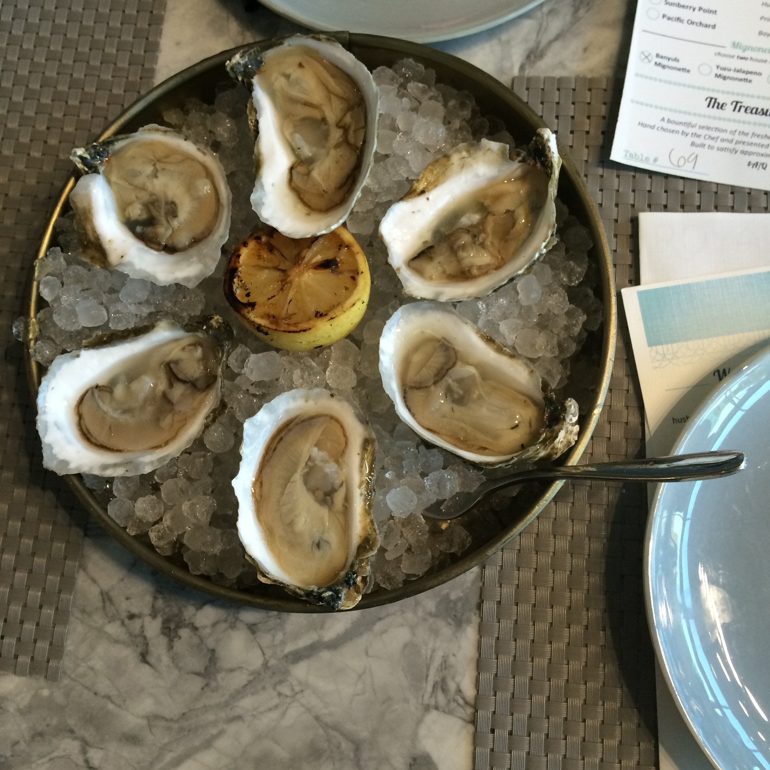 oysters and citrus meal