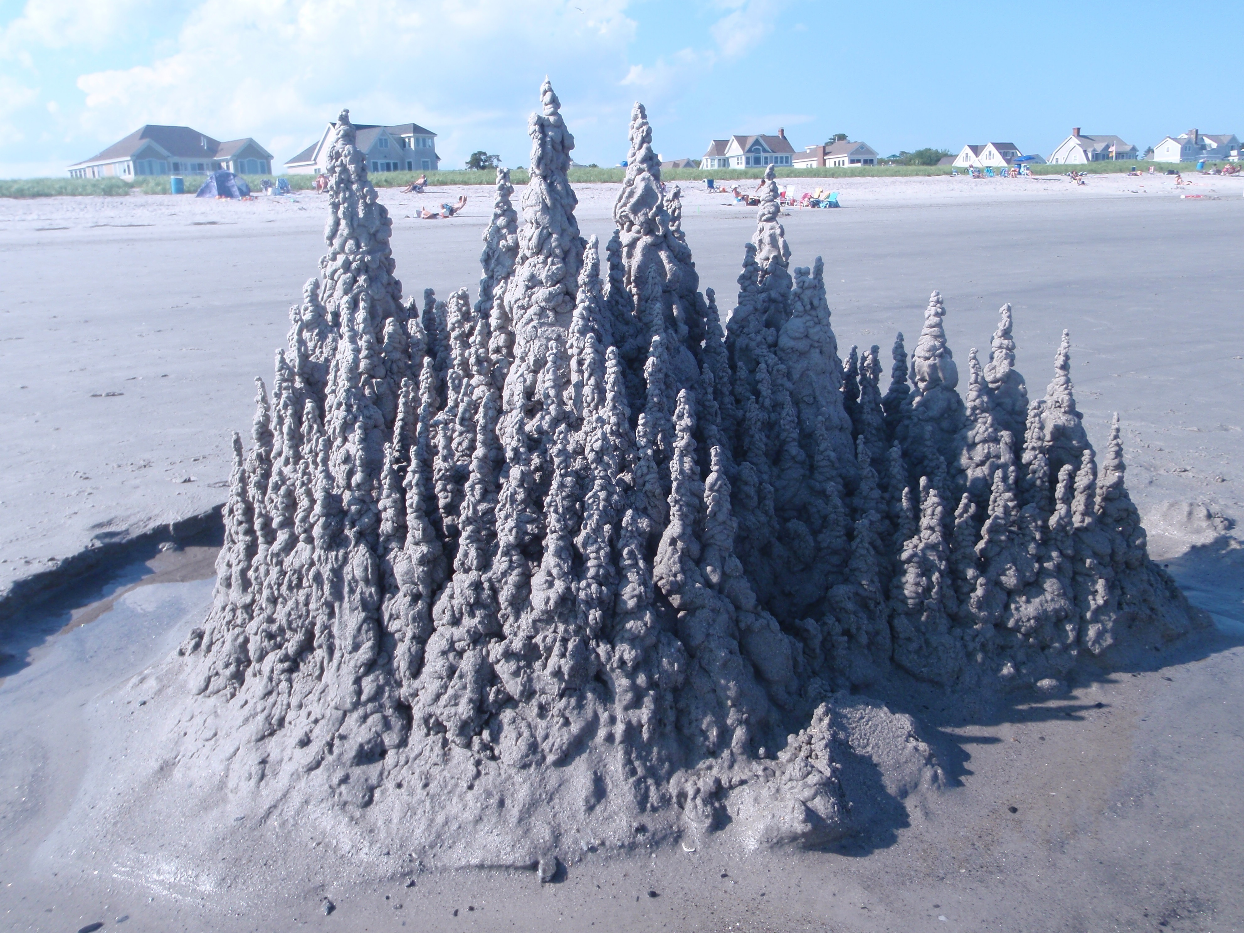 gray sand castle