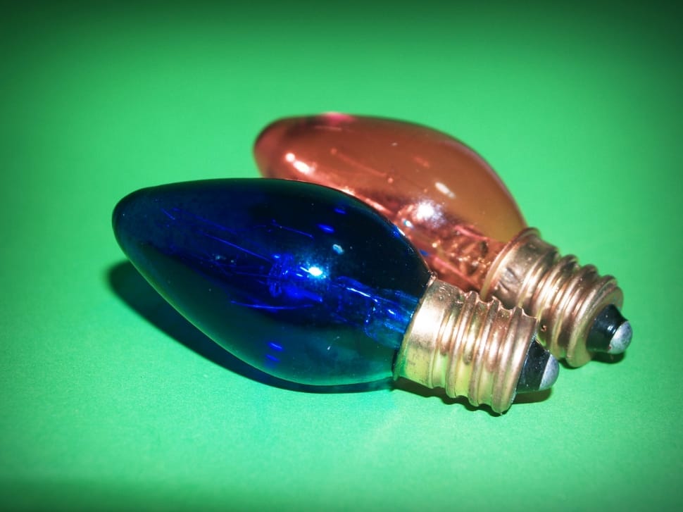 blue and brown light bulb preview