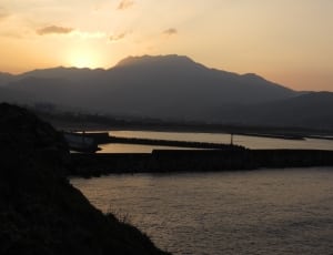 The Sea, Landscape, Sunset, mountain, sunset thumbnail