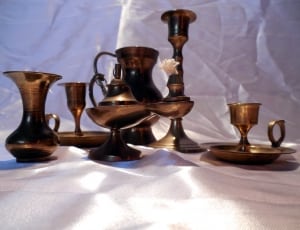 brass steel candle holders thumbnail