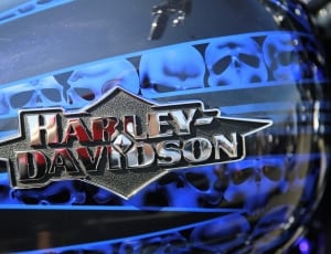 harley davidson motorcycle blue black thumbnail
