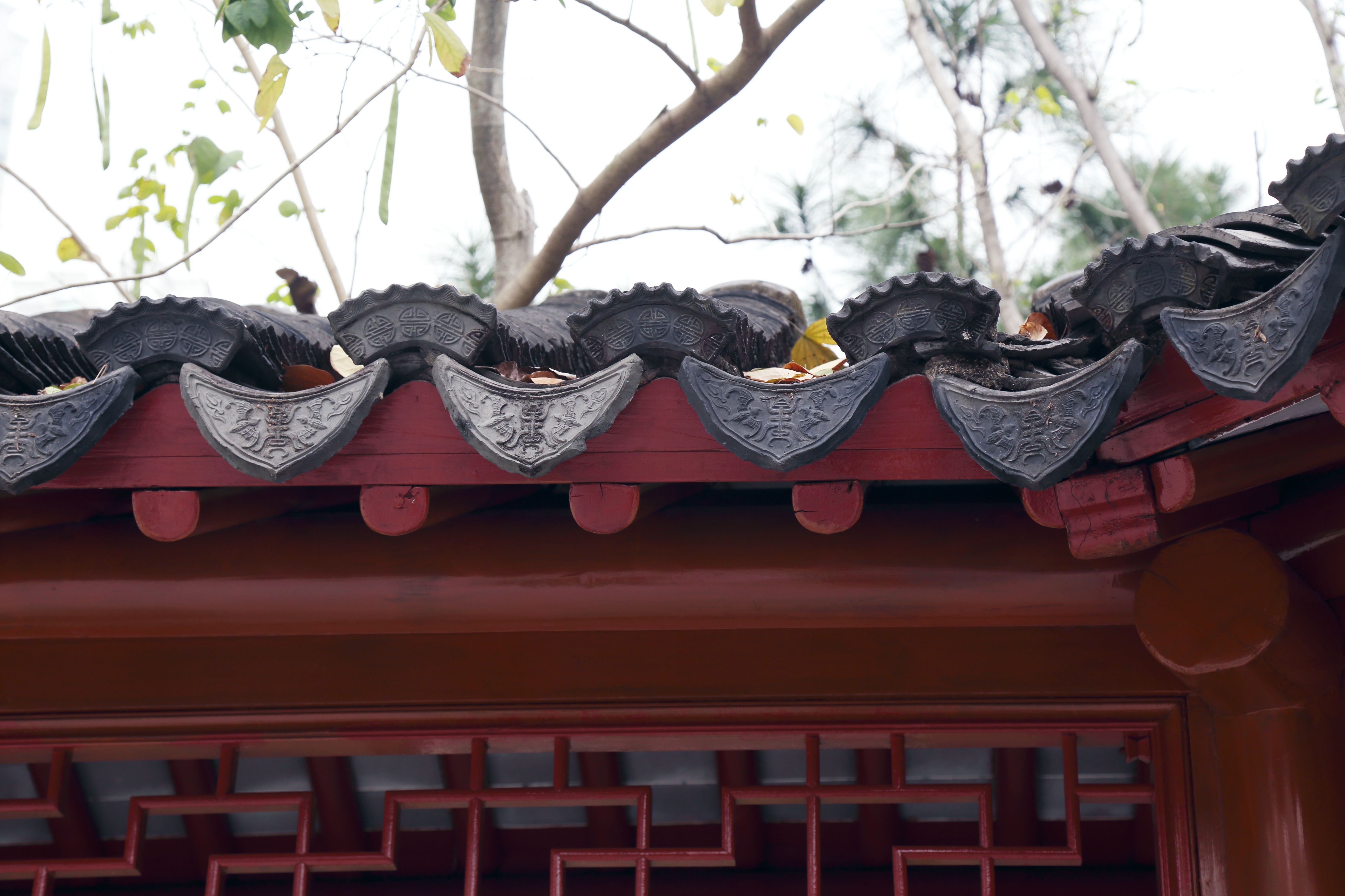 brown and black temple roof