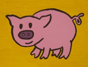 pink and black pig sketch thumbnail