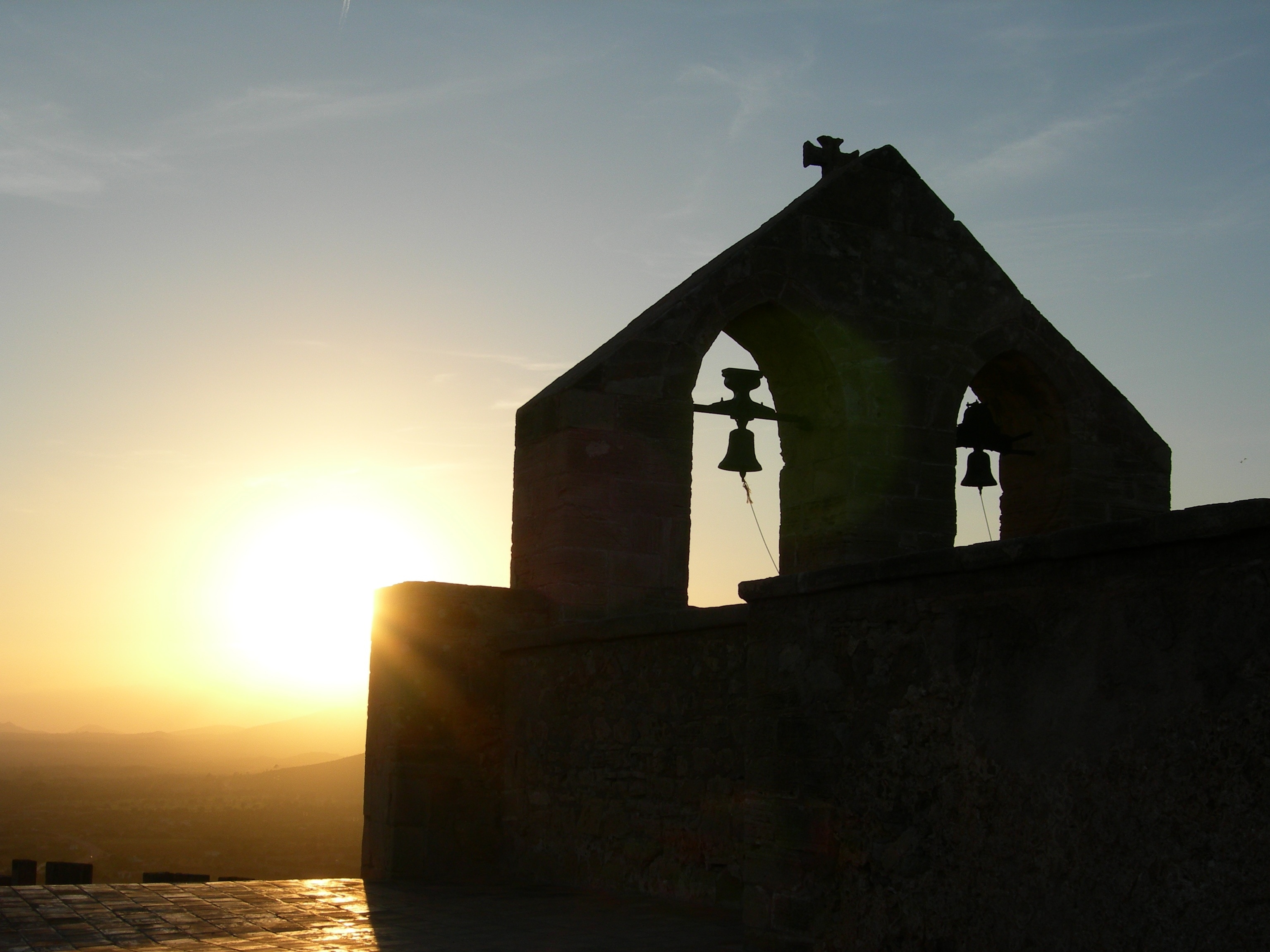 silhouette photo of church