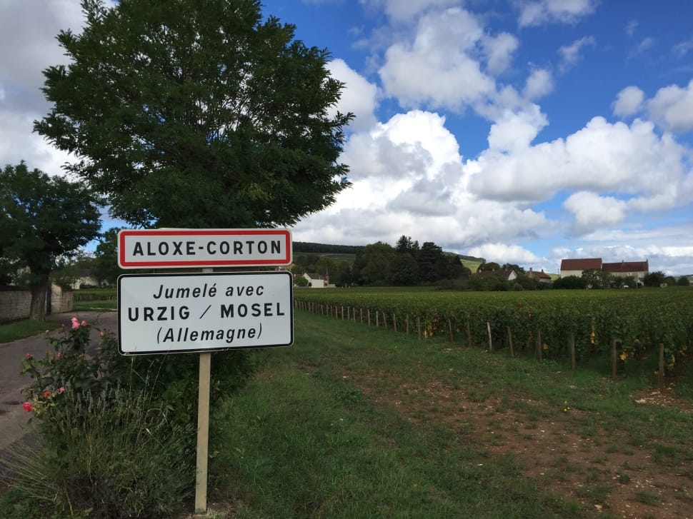 aloxe-corton road signage preview
